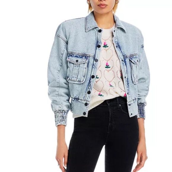 Luxurious 100% Cashmere Pointelle Embroidered Crewneck Sweater By Aqua in Ivory - Picture 8 of 8